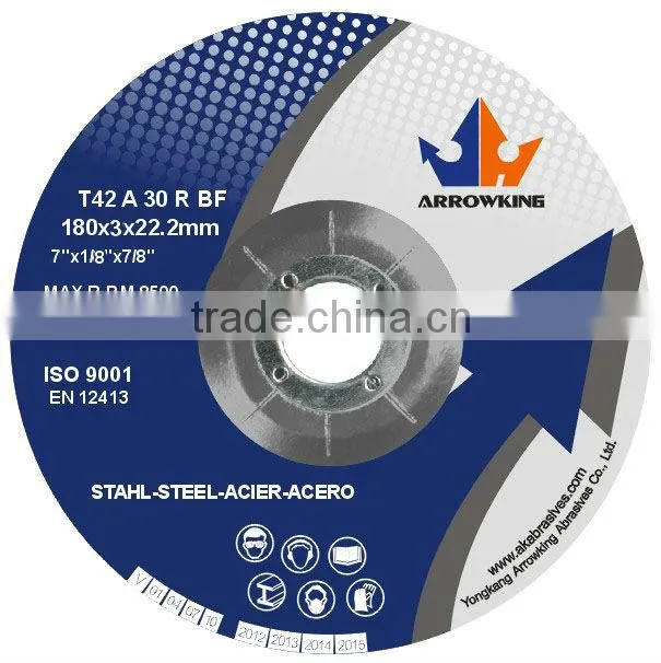 7" 180x3x22.2mm T41 Cutting Wheel For Metal/Steel