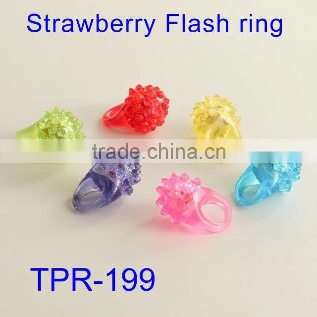 Plastic Flashing Bumpy Rings/Light Up Jelly Ring