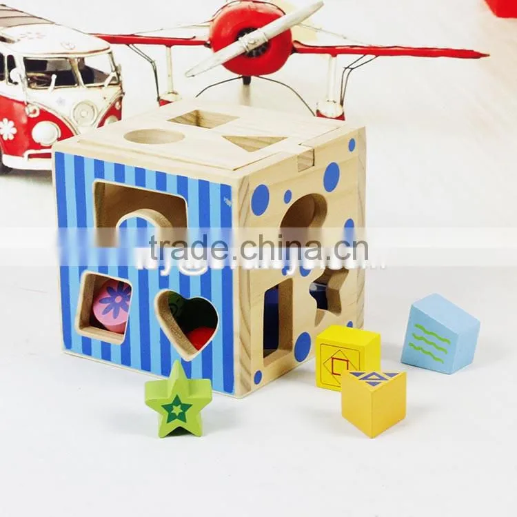 Best children coordinating eye and hand wooden educational toys funny shape blocks kids wooden educational toys W12D067