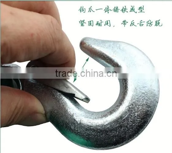 Good quality auto car tow rope snatch strap with hook, 5 meter long car tailer