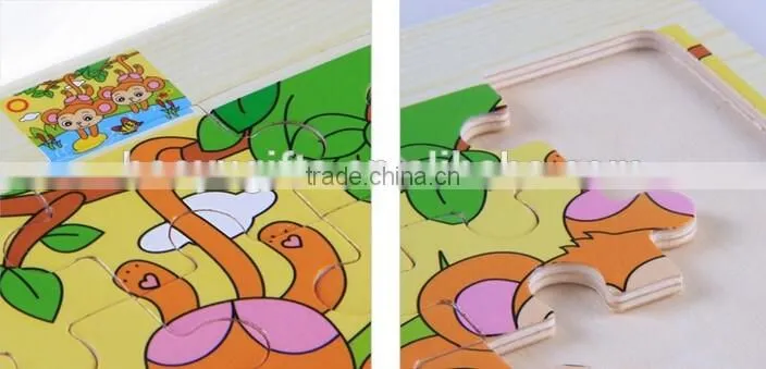 20 Styles Wooden Jigsaw Puzzles With Animals Pattern Toys For Children