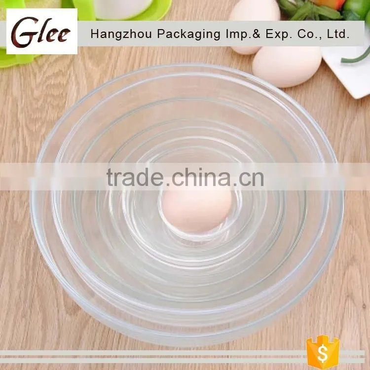 Fashional unique fancy heat resistant salad glass bowl baby serve bowl glass