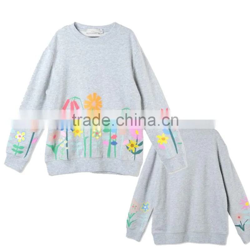 Soft Cotton Fleece Pink Printed Graphic Flowers Betty Hoodies Sweatshirts Sweater Designs for Kids Childern Wear HSs5142