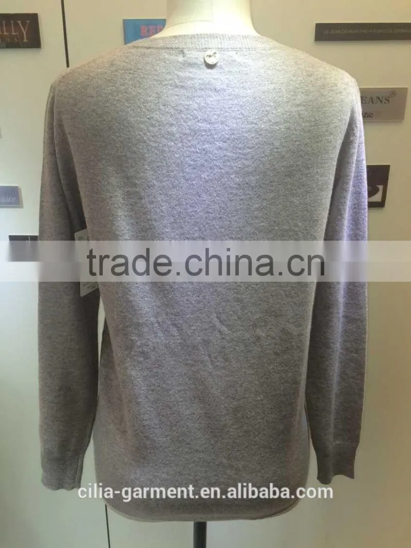 2015 new fashion sexy young lady sweater dress V-neck