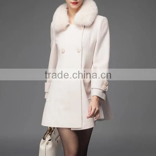 Newest design winter good quality European fashion wear white coats