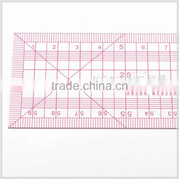 Kearing brand 5*60cm length 1.2mm thickness straight flexible sandwich line plastic garment ruler for fashion deisgn#8005