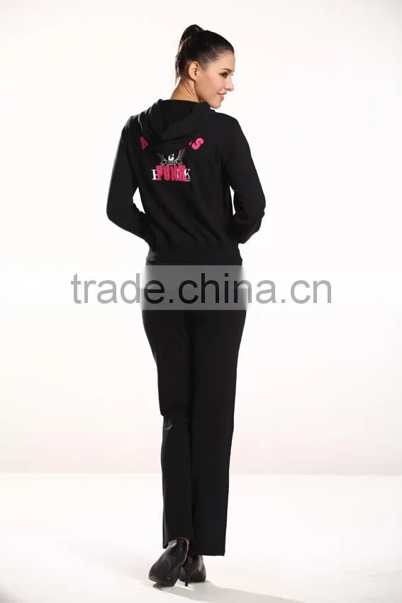 Custom velour high quality sexy womens wholesale gym wear