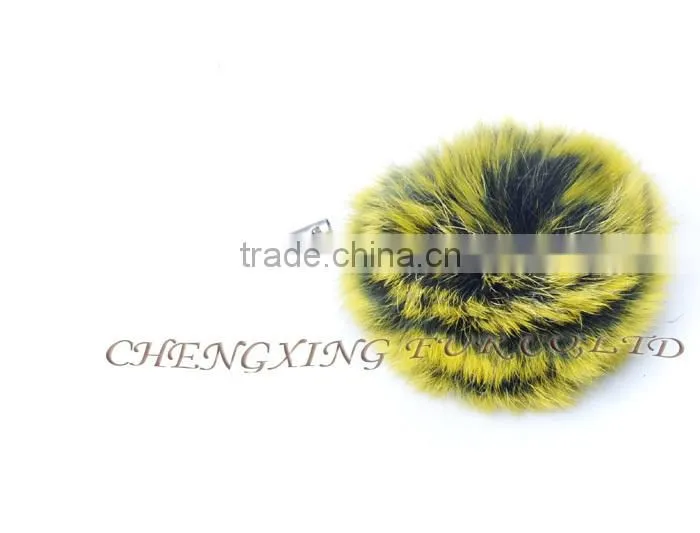 CX-A-54G Rabbit Fur Mobile Phone Strap Promotional Ring Fur Keychain