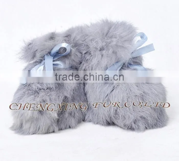 CX-SHOES-07C European Genuine Rabbit Fur Baby Shoes