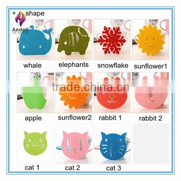 Laser cutting wholesale felt placemats with flower