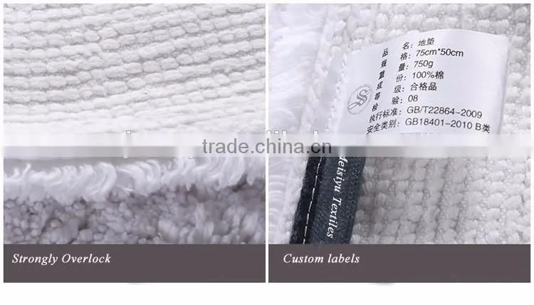 Bath mat non slip floor mat bath rug set 100% cotton