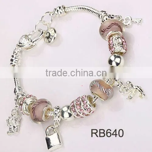 White enamel glass beaded bracelet jewelry
