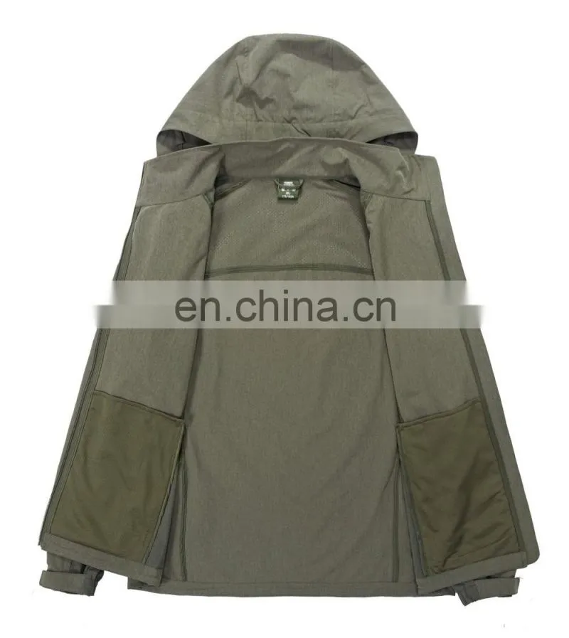Wholesales waterproof army green hiking jackets breathable camping combat jacket