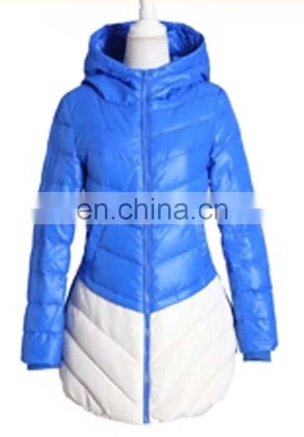 woman winter overcoat in waterproof shell down feather fill