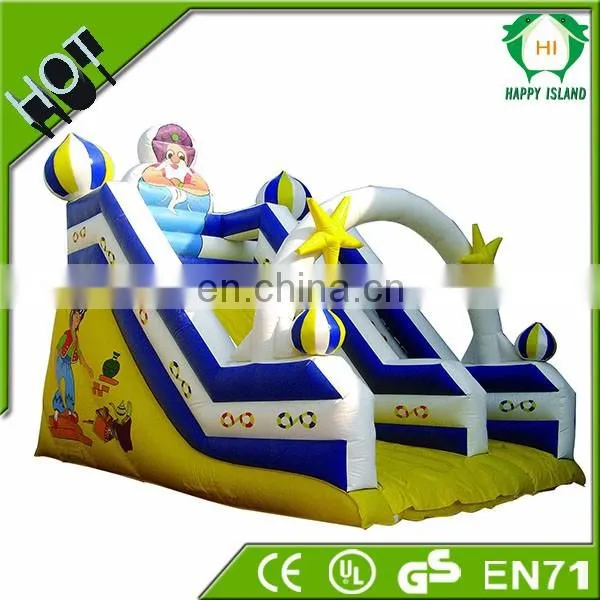 HI great quality pvc tarpaulin inflatable stair slide toys, playground giant adult inflatable slide