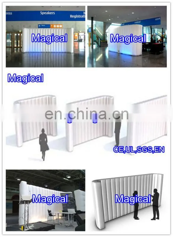 white oxford fabric LED inflatable air wall for decoration