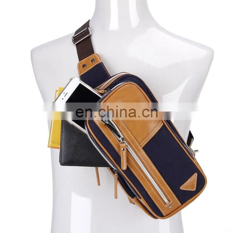 factory adjustable leather cross body bag for cycling