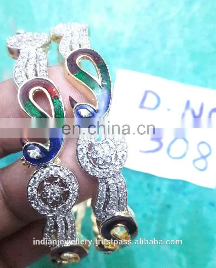 cubic zircon jewelry stone bangle manufacturer, cubic zircon jewellery bangles exporter