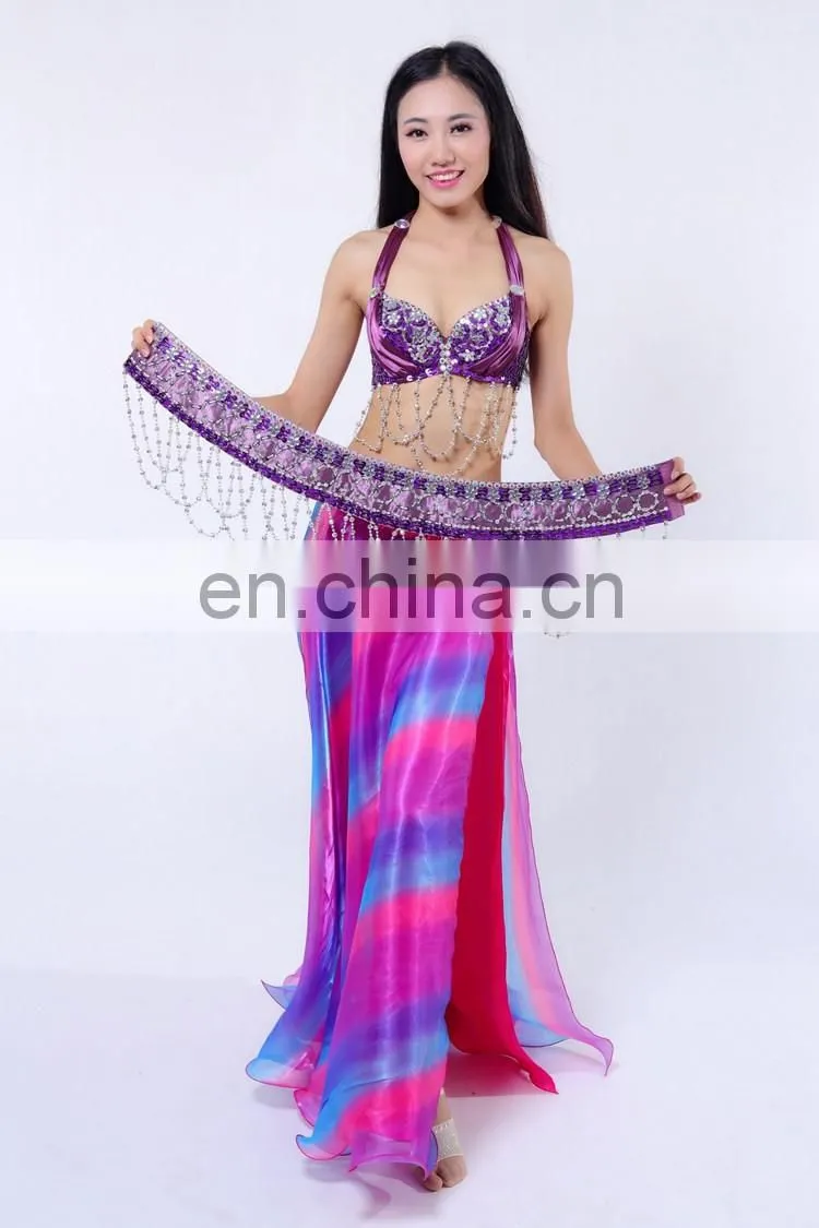 New sequins beading tassel elegant belly dance costumes outfit