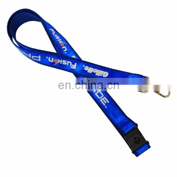 Custom double layers satin lanyard