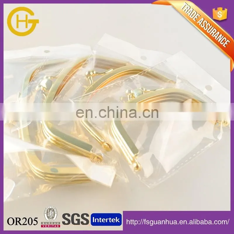 Colored gold finish metal frame for wallet