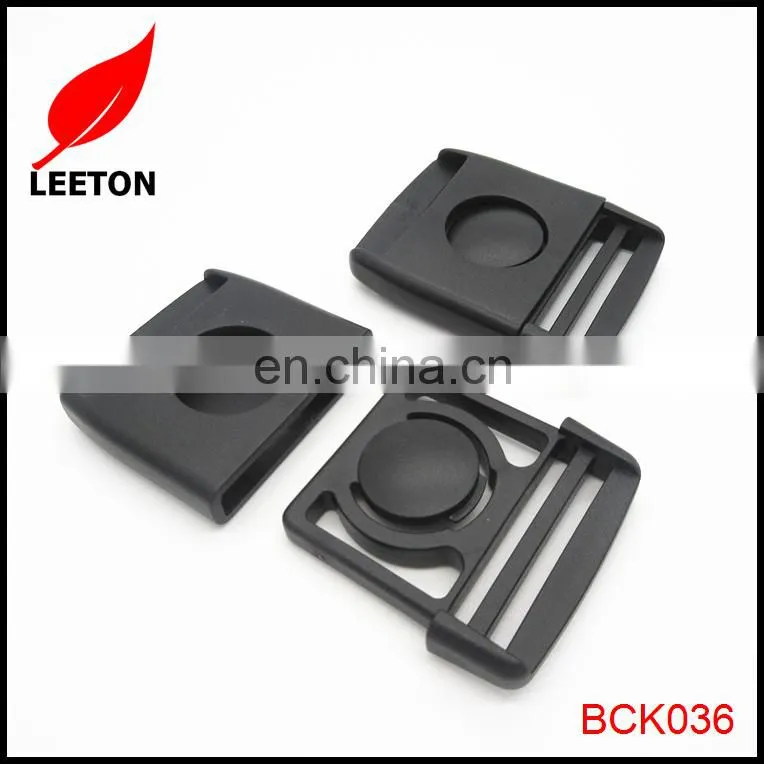 Factory supply 38mm plastic center press release buckle for bag
