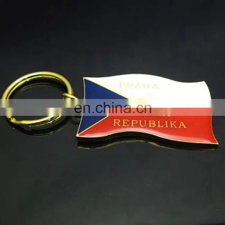 Custom Shiny Gold Color Metal Keychain Key Ring Key Holder