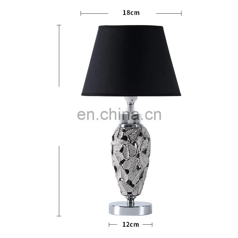 new design of flower pattern ceramic table lamp for reading room