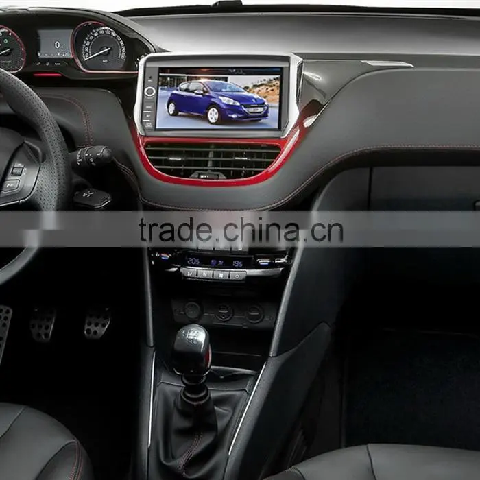 car dvd player for Peugeot 208 with GPS,TV,Bluetooth,3G,ipod,PIP,Games,Dual Zone,Steering Wheel Control