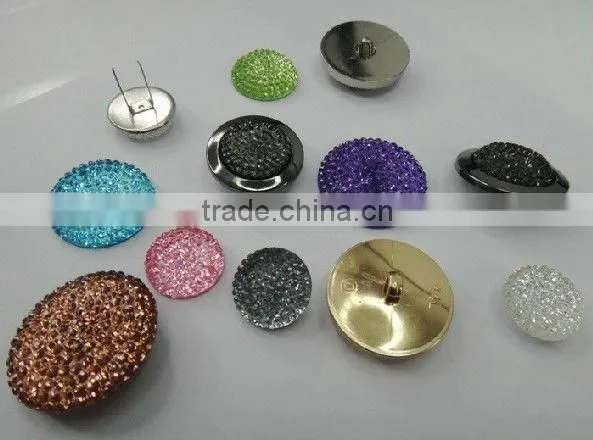 Super Shiny Square Polyester Stone Shank Buttons