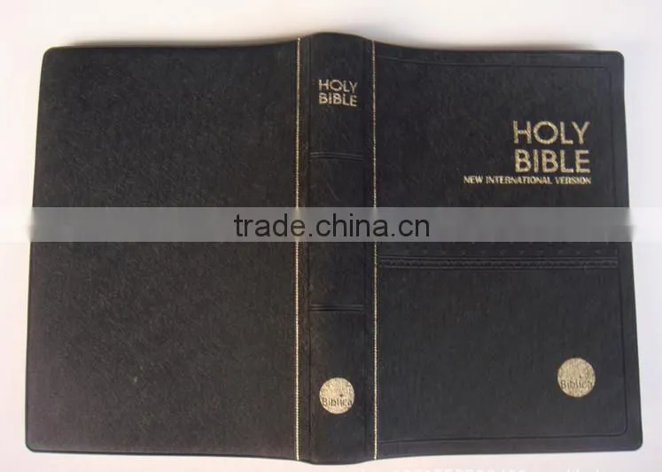 Custom high quality cheap leather bound bill book printing