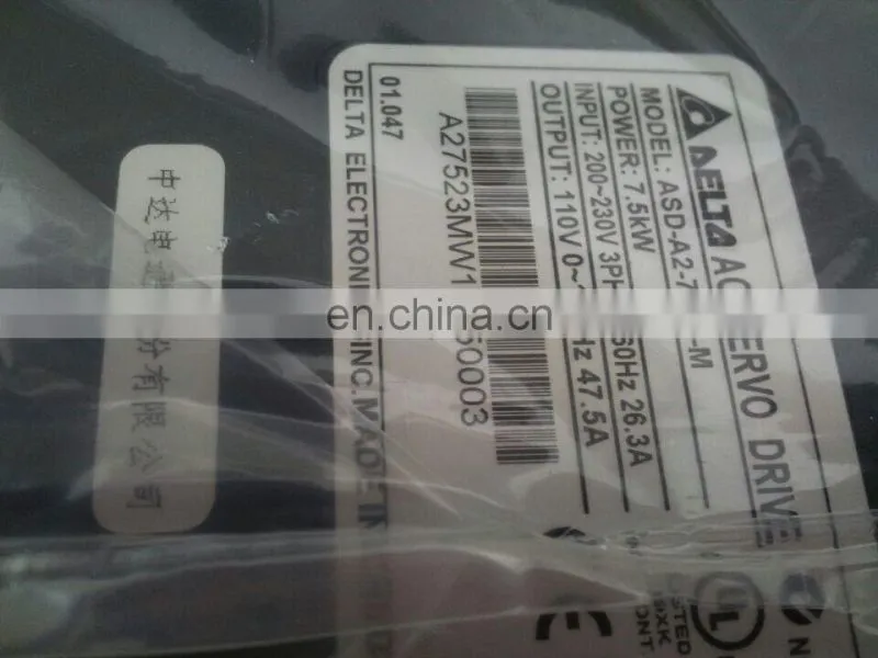 Delta ASD-A2-7523-M AC Servo Drive 7.5KW 50/60Hz 3PH 26.3A ASD-A2 Series Servo Driver High Quality