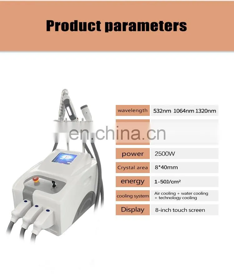 Portable type home use 3 in 1 pico laser ipl hair removal beauty device for tattoo removal skin rejuvenation