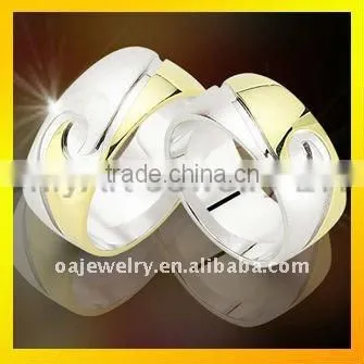 hor selling friendship gift cheap jewelry couple silver cz rings