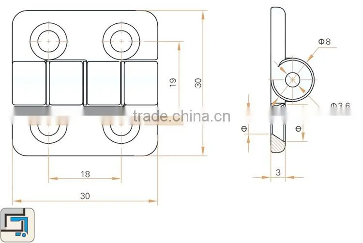 China supplier Anti-burglary plane hinge locker