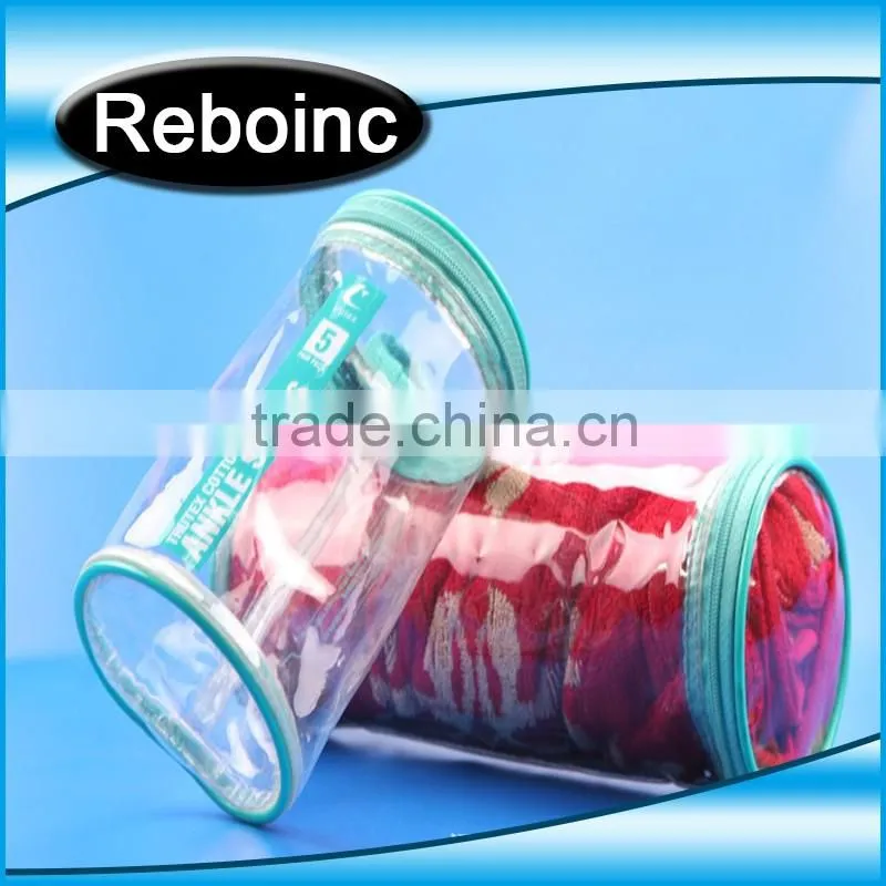 Piping pvc round bag Customized round PVC packing bag,coin purse with nice priniting