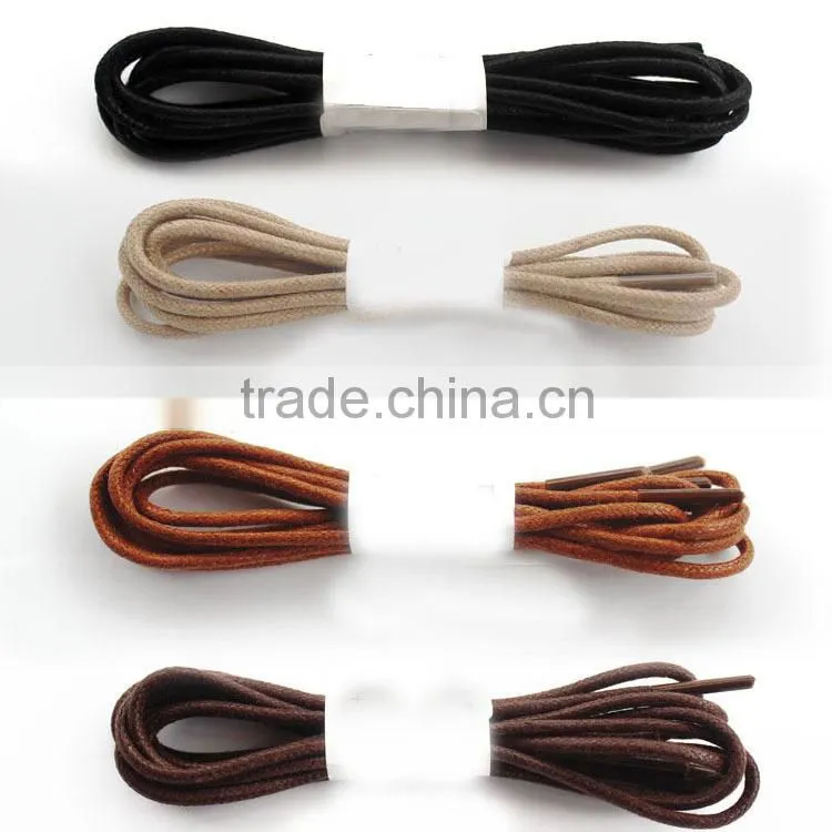 Polyester Round Wax rope custom shoe lace