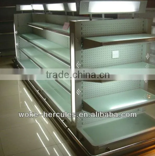 Metal supermarket shelves with good quality and service