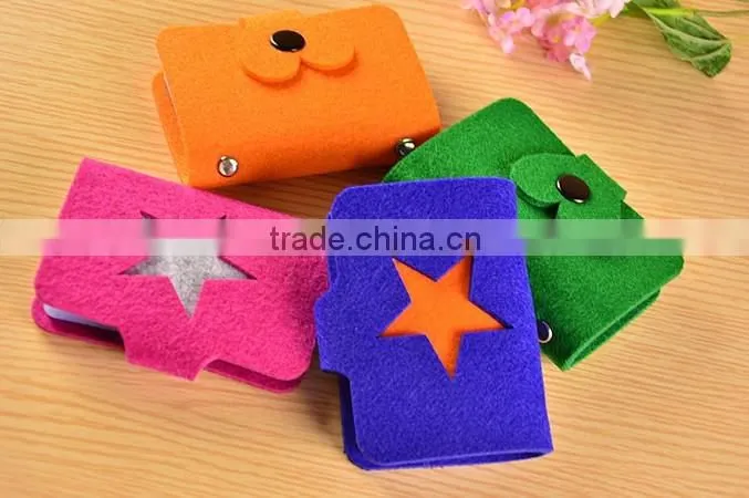 South Korean new retro Felt card holder 24- card magnetic card folder for lady wallet size for carry fashion and sunshine desgin