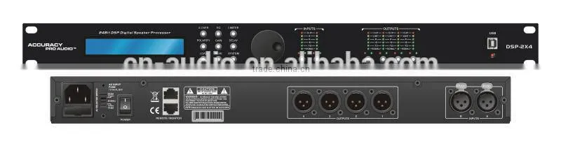 Professional DSP Speaker Equalizer DSP-2X4