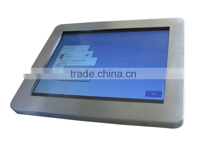 Wall Panel System Touch Screen Computer Wifi Led Advertising Totem Tft Display Computer Kiosk Printer Wall Mount All In One Pc