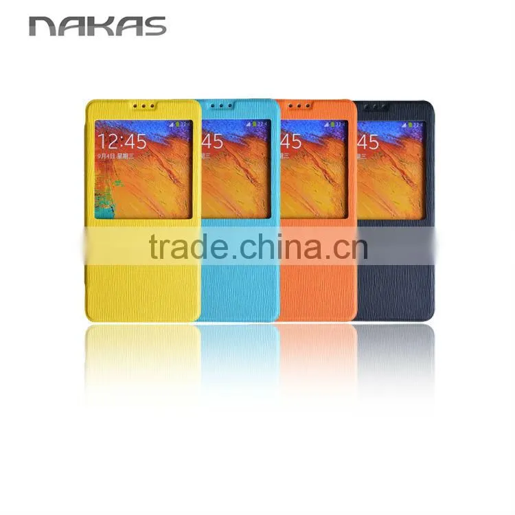 New production 2014 flip leather hard case for samsung note 3
