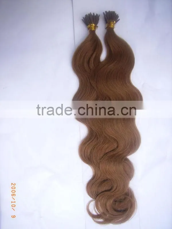 Italy Ketratin I tip hair human Brazilian hair hot sale