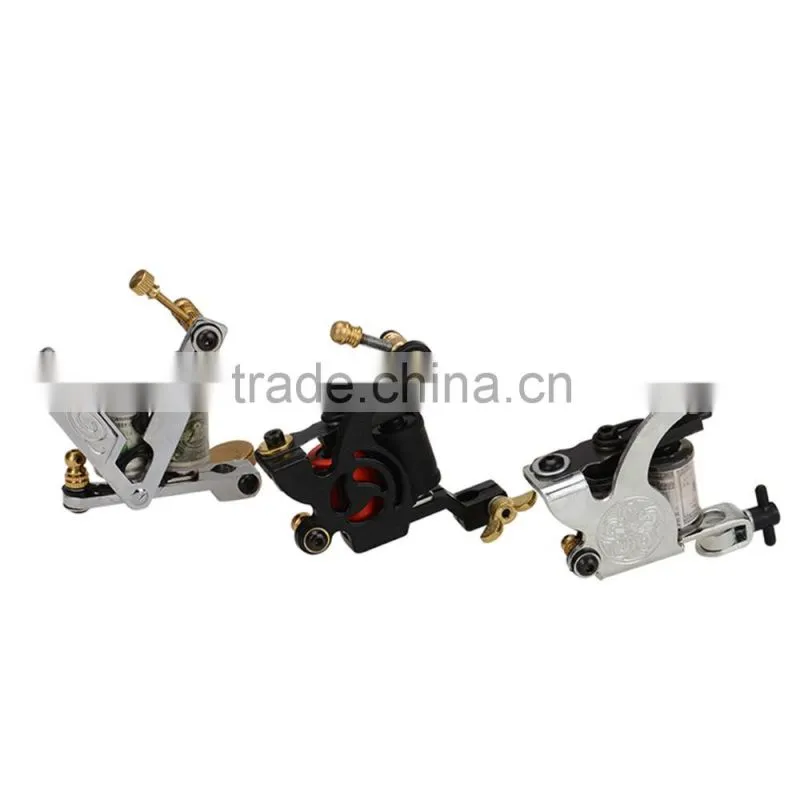 China Factory Price Professional Tattoo Kit 2 x Casting Tattoo Machine + Power Supply + Pedal + Needle + Accessories Bag etc