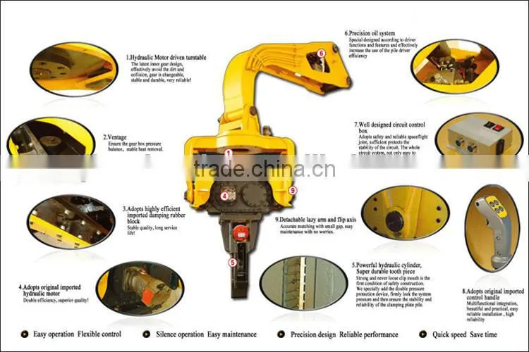 high quality vibratory pile hammer in construction parts
