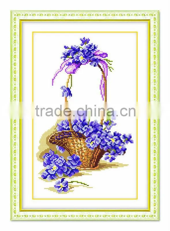 Flowers DIY embroidery 100% precisely printed cross stitch kits