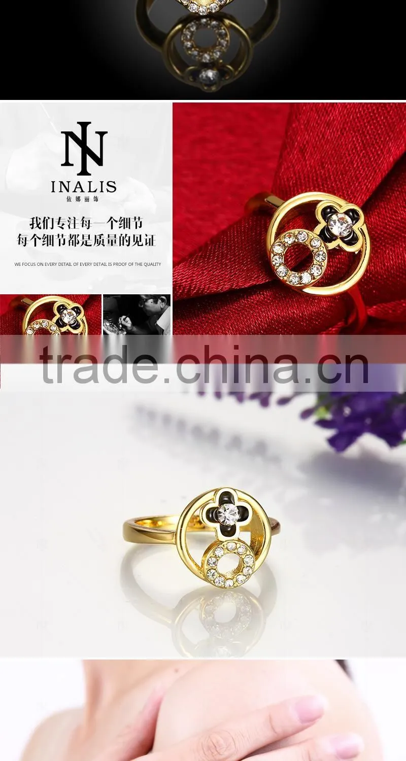 Custom gold plated wedding finger fing / Wholesale fashion jewelry