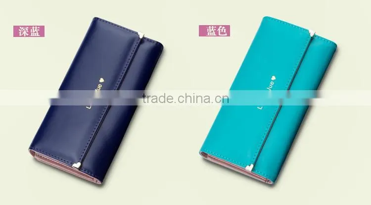 8 colors Hot Sell Three Fold Ladies wallet ladies pars hand set bag