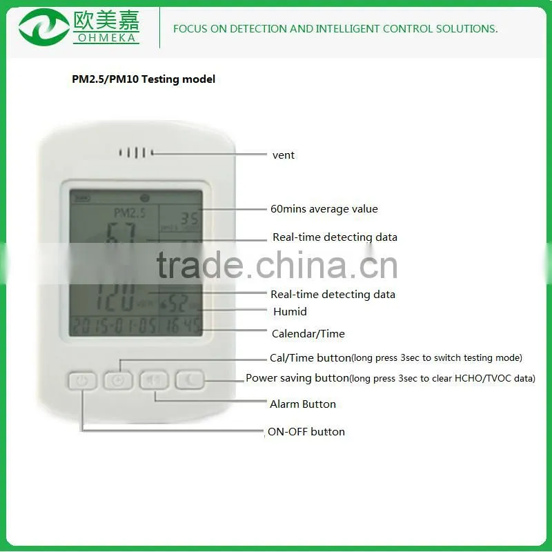 air pollution detection pm10 meter with high precision sensor