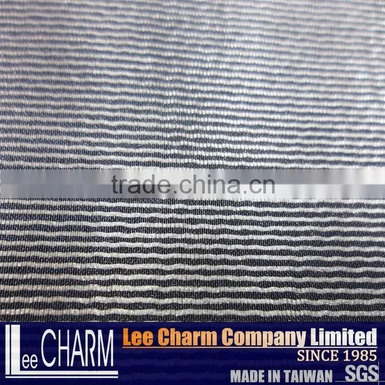 65% Polyester 35% Nylon Cheap Snow White Stripe Organza Fabric Rolls